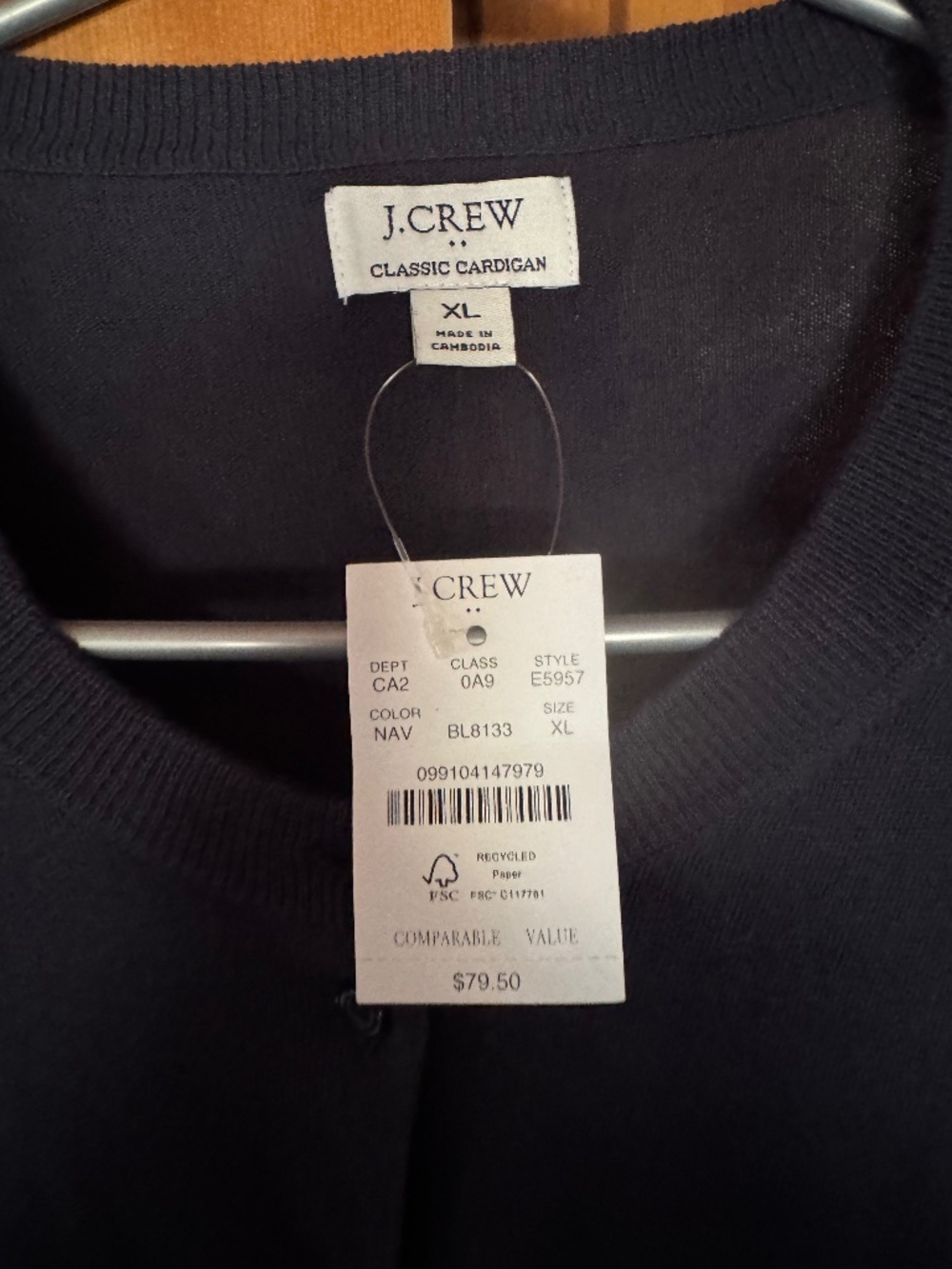 J Crew Classic Cardigan